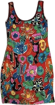 Vintage Beaded Silk Dress