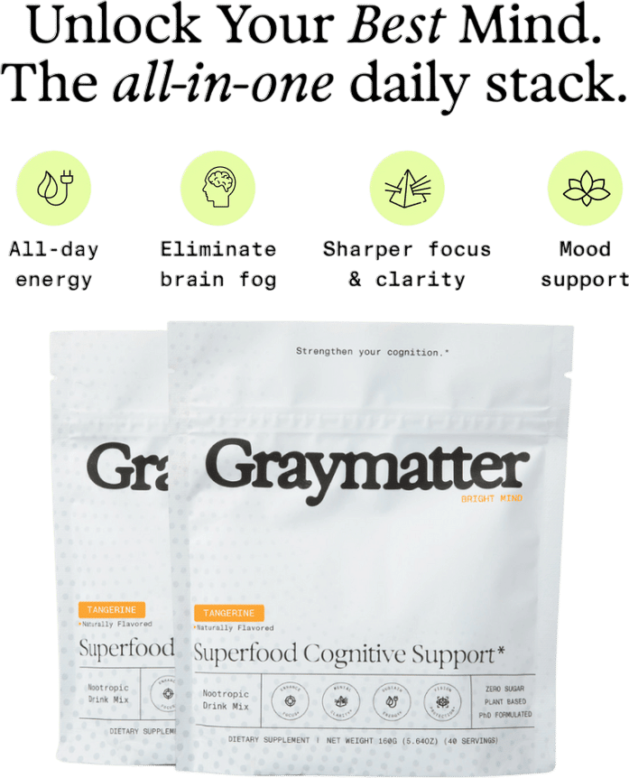 GRAYMATTER Bright Mind (Plant-based Nootropic Drink Mix)