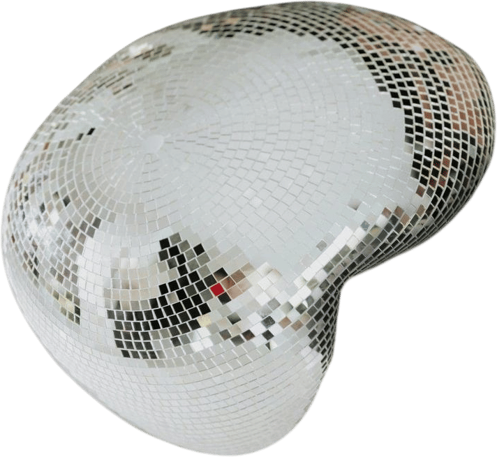 Melting Disco Ball Sculpture