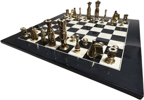 Abstract Brass Chess & Checkers Compendium