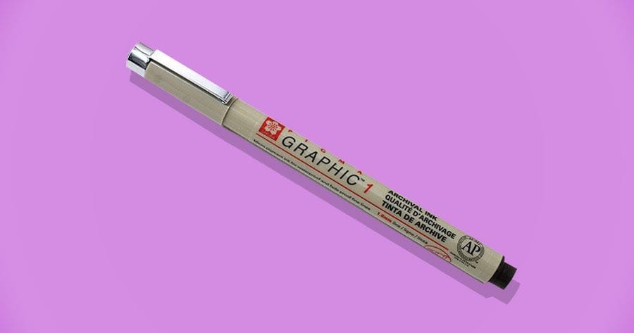 sakura pigma graphic pen brown ink