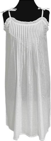 SoieRose White Cotton Victorian Nightgown