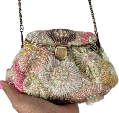 Vintage Butler & Wilson Floral Beaded Clutch Bag