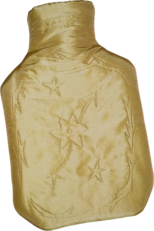 Silk covered hot water bottle