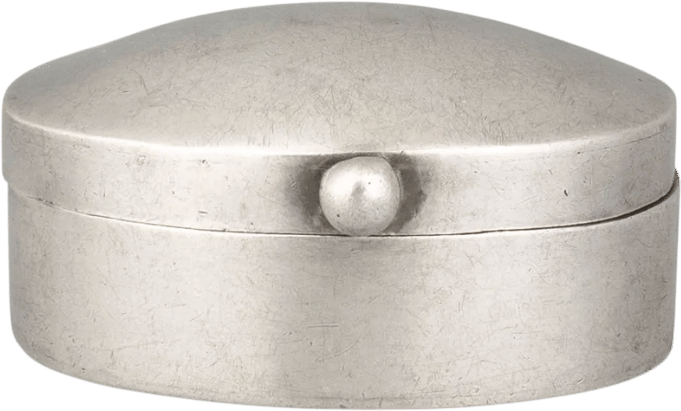 Antique silver pillbox