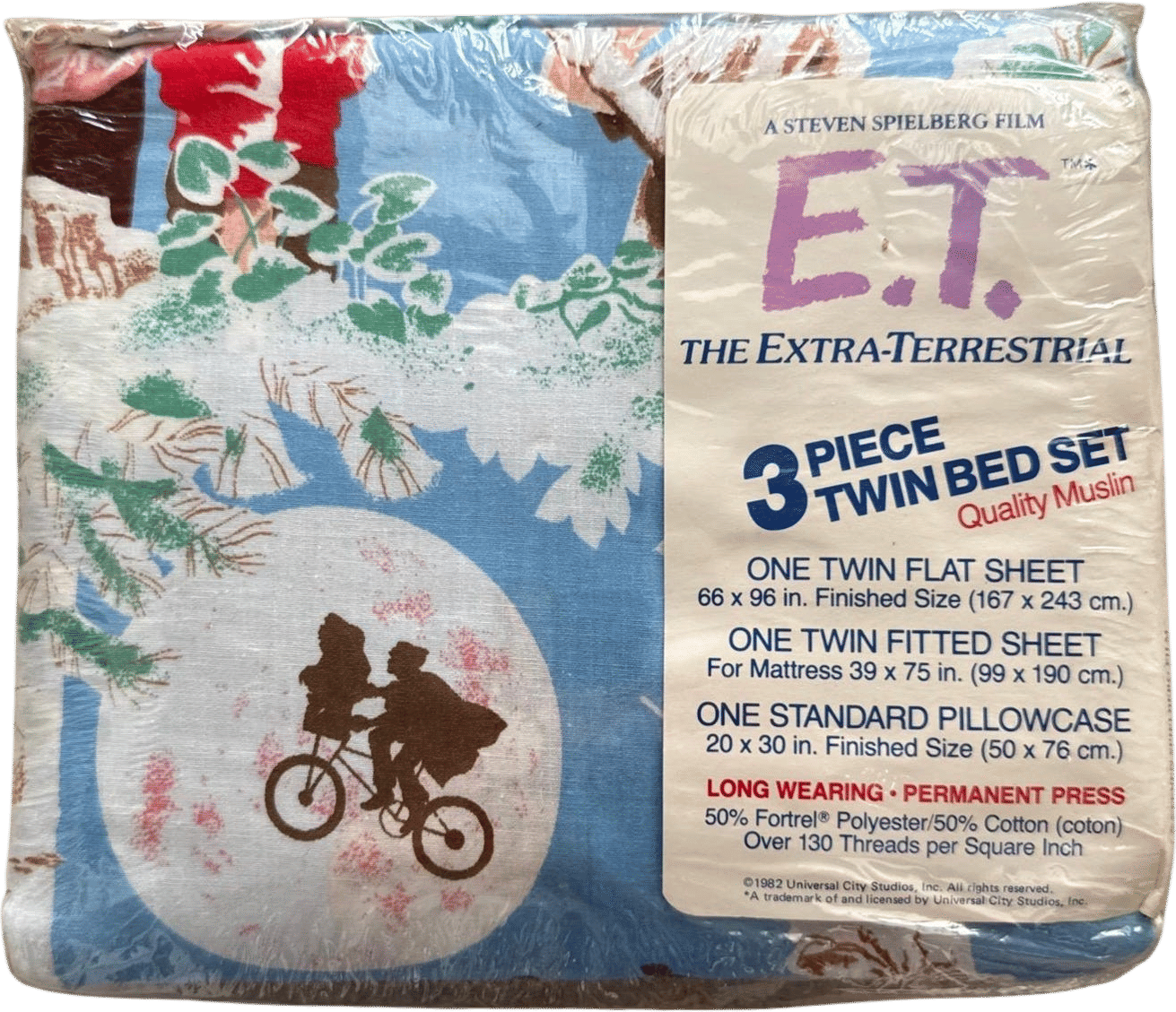 Vintage ET 3 piece twin bed set Deadstock never opened! 80s Universal