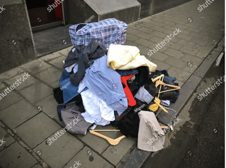 Finding clothes on the street