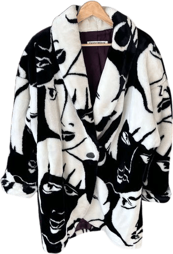Vintage Donnybrook Picasso Faux Fur Coat