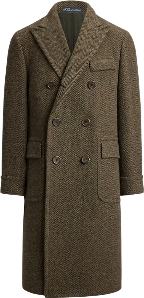 Herringbone Tweed Polo Coat
