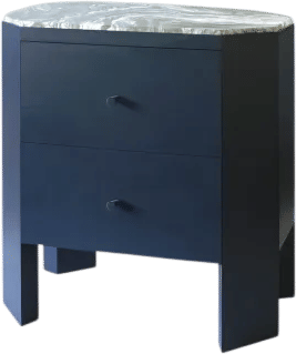 The Otto Bedside in Tasso Blue