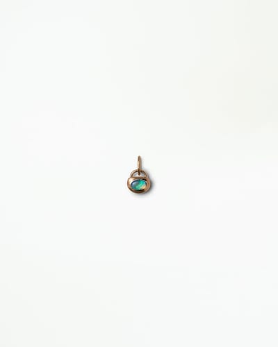 Opal Heart Charm