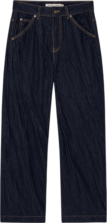 Stitch Point Crinkle Denim Pants