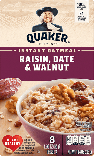 Raisin, Date & Walnut Instant Oatmeal
