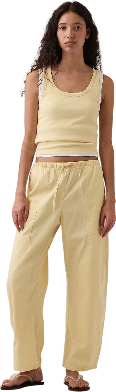 Gap Poplin Easy Double-Knee Barrel Pants