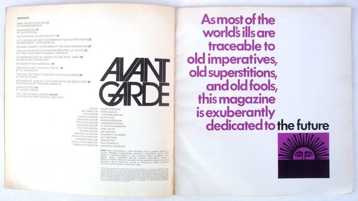Avant Garde magazine, 1968, Ed. Ralph Ginzburg