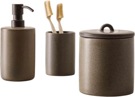 Speckled Ceramic Bath Accessories