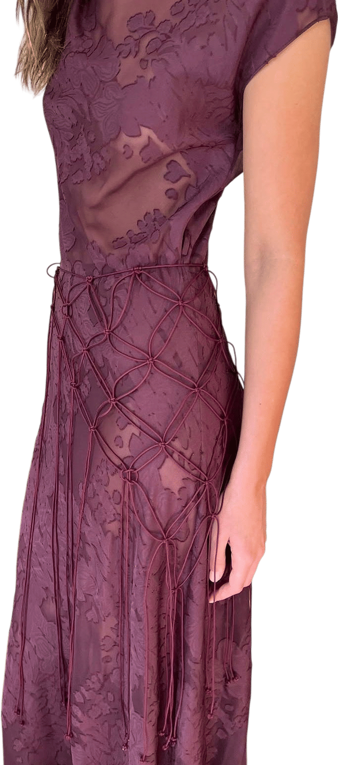 Capri Dress in Mulberry Jacquard