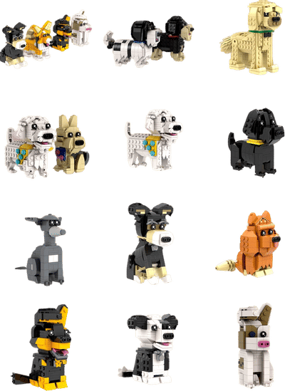 Custom Lego Dog Figurine