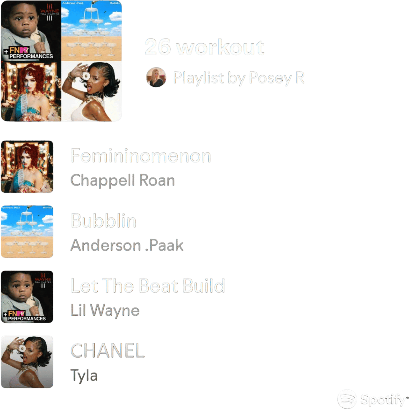 An all over the place workout mix i am proud of