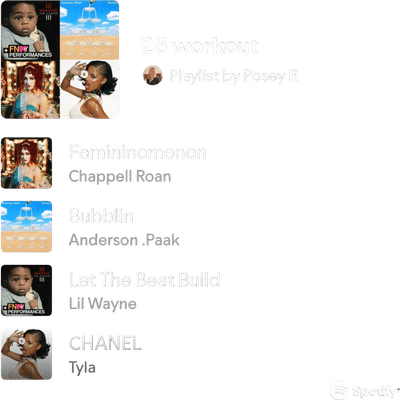 An all over the place workout mix i am proud of