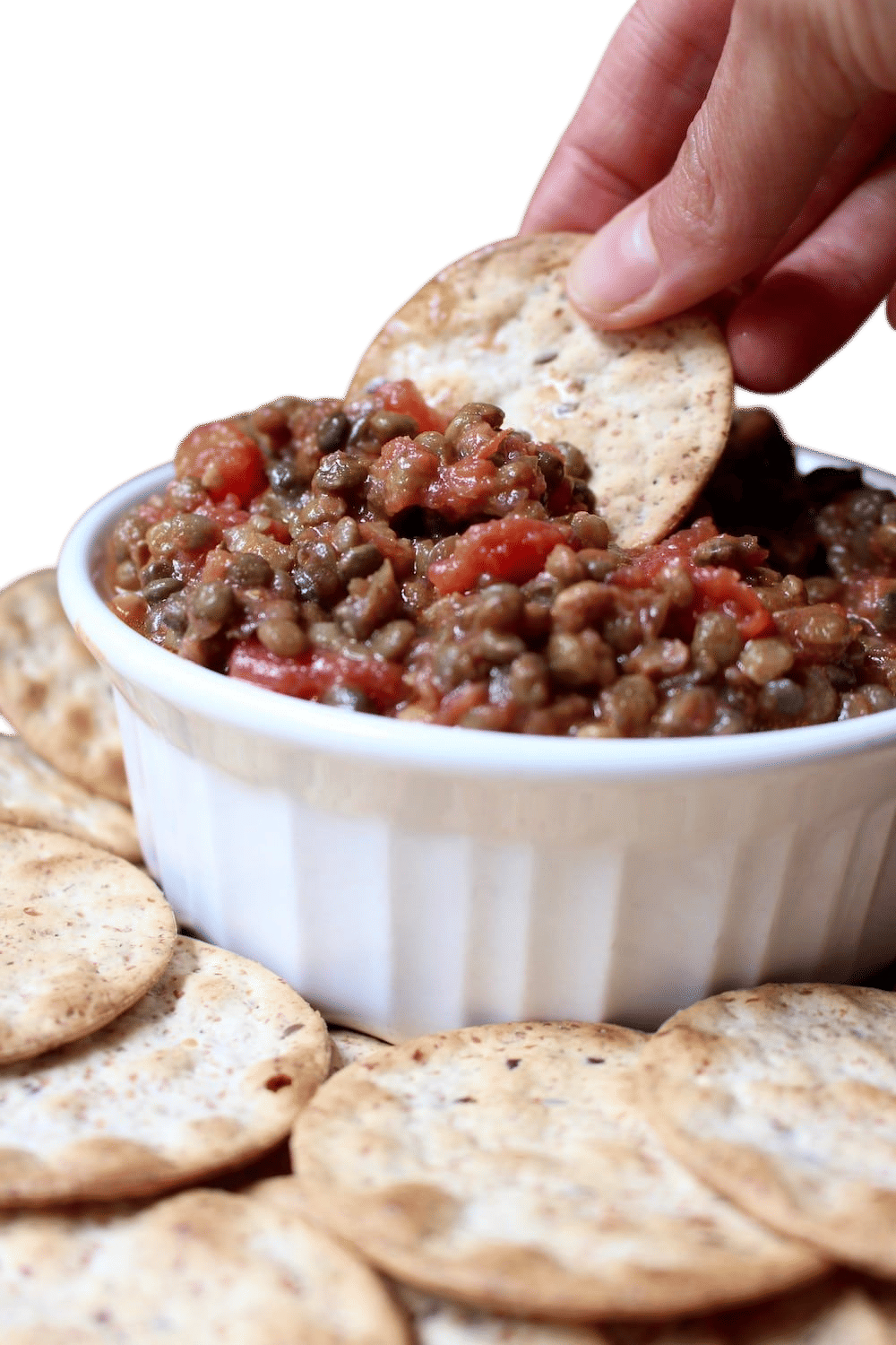 Steamed Lentils and Bruschetta
