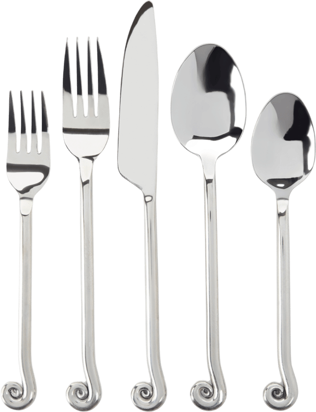 Lazy Jamie Upward Spiral 5-Piece Flatware Set