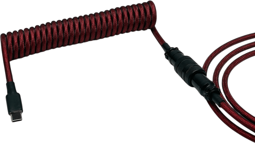 Coiled Aviator Double Sleeved USB Cable