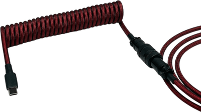 Coiled Aviator Double Sleeved USB Cable