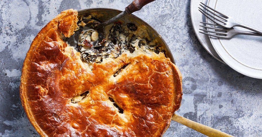 exhibit a: creamed greens pot pie