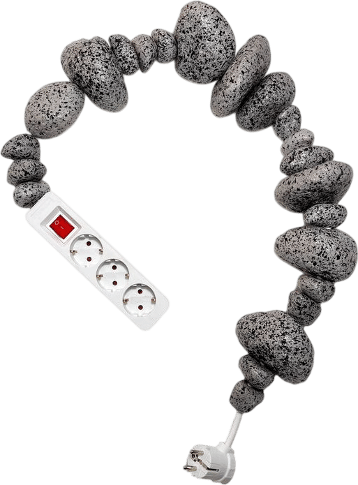 BLESS Nº26 Multiplug Artificial Stones Grey, White 1.1m