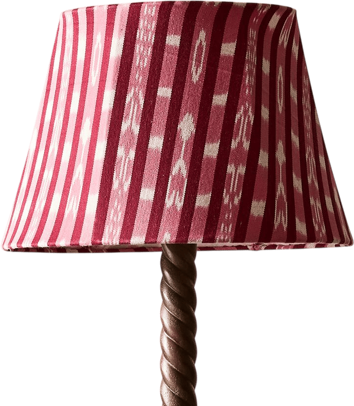 Ikat Stripe Jacquard Taper Lamp Shade