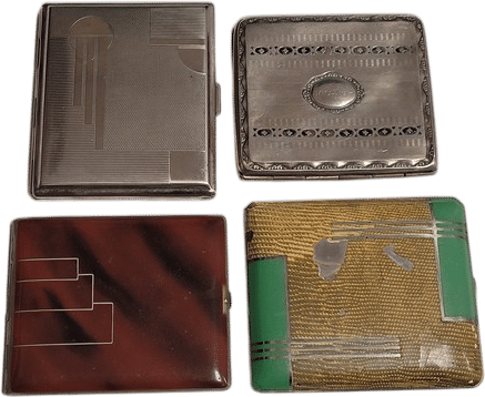 Vintage Presto Art Deco Cigarette Cases