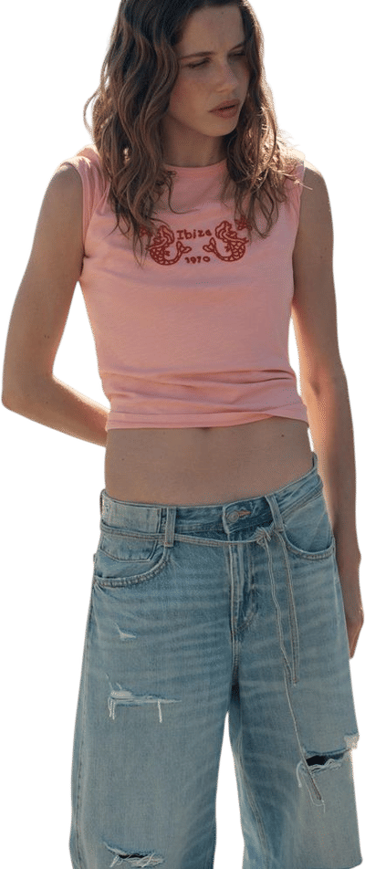 Ibiza 1970 Cropped Tank Top