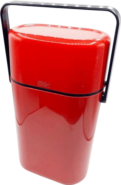 Vintage Wine Cooler by Decor Australia - BYO - Modern Design - Portable Wine Chiller Can Carrier MOMA Permanent Collection 1980 - Red
