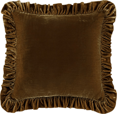 Stella Faux Silk Velvet Classic Chic Modern Rustic Ruffled Euro Sham