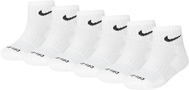 nike quarter socks white