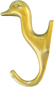 Vintage Brass Duck Coat Hook