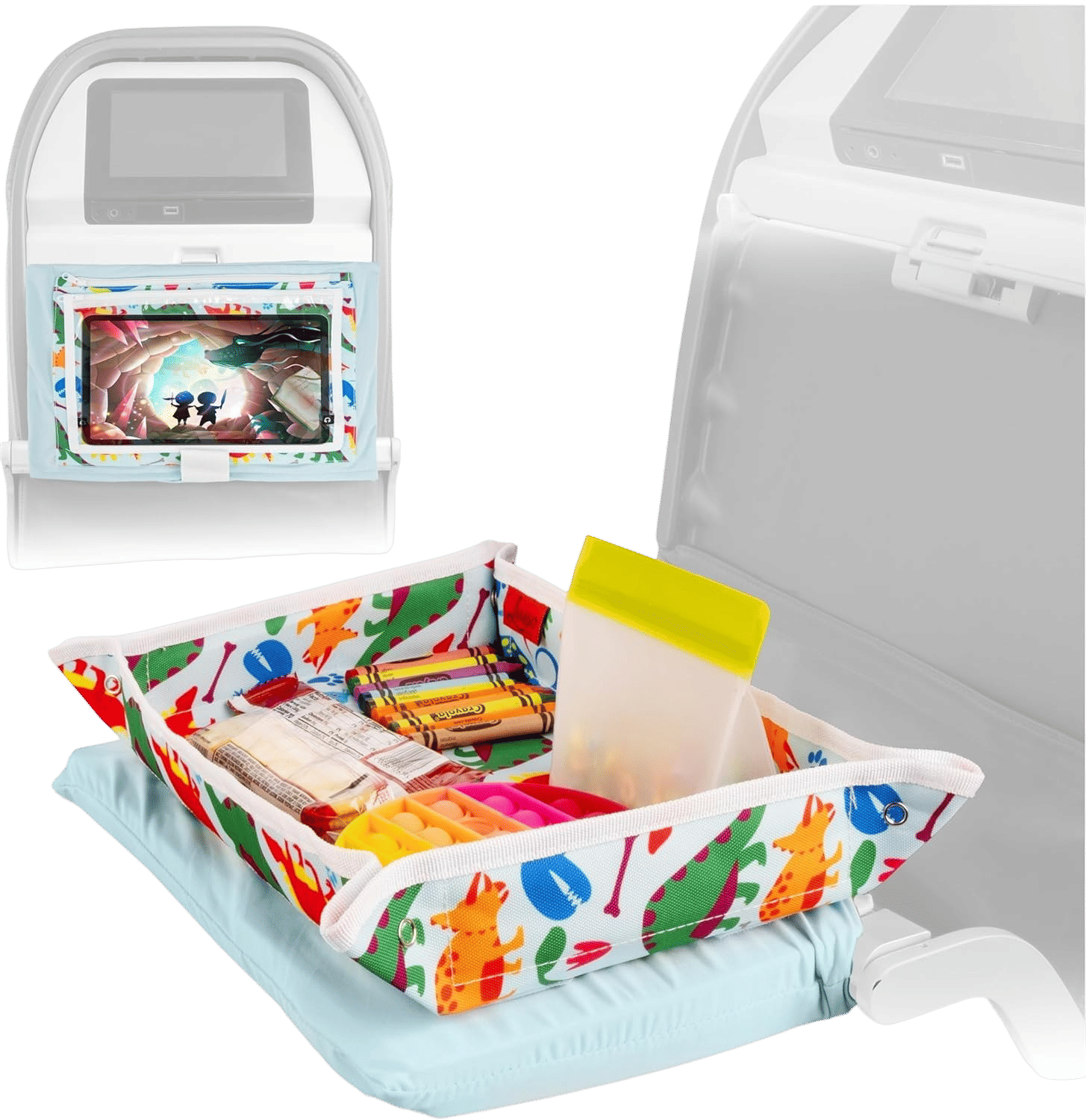Lusso Gear Kids Airplane Tray Table Cover - Dinos