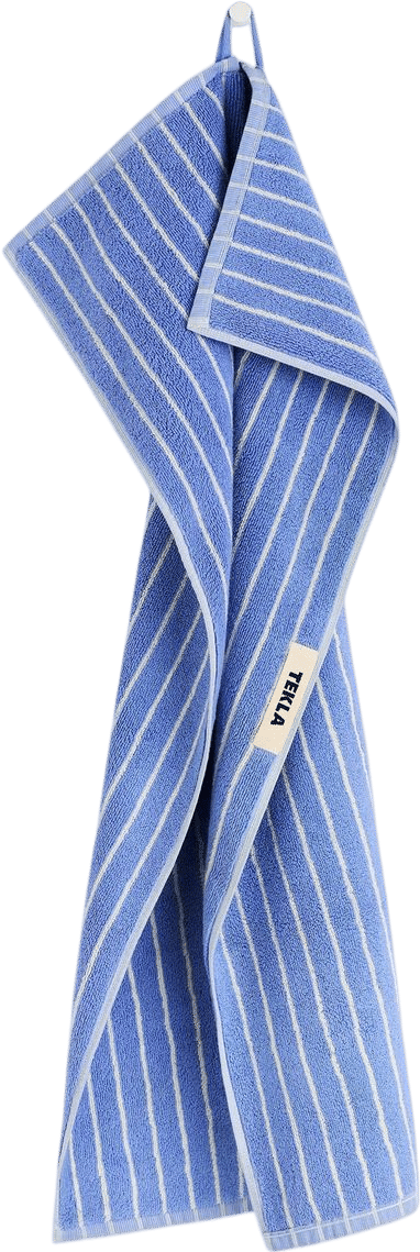 Tekla Organic Cotton Towel - Clear Blue Stripes