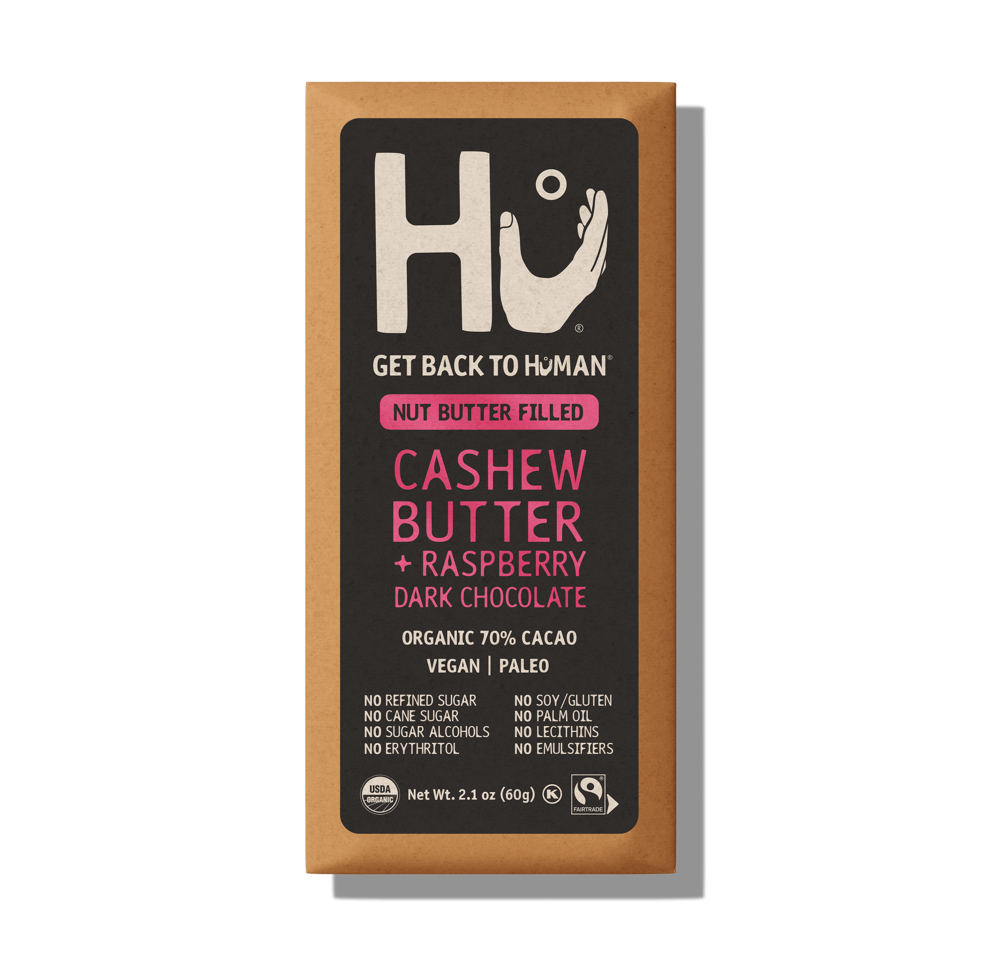 Cashew Butter + Raspberry Dark Chocolate Bar