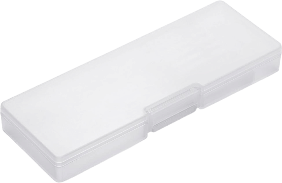 MUJI Polypropylene Pencil Case - White Gray