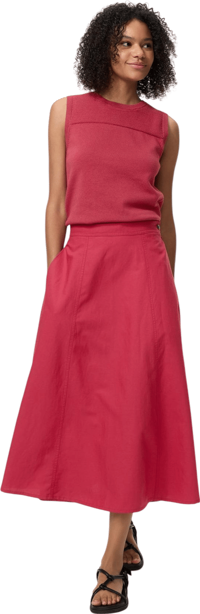 Linen Blend Flare Skirt