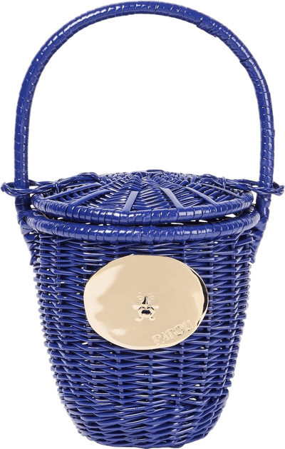 Iconic Embellished Wicker Bucket Bag