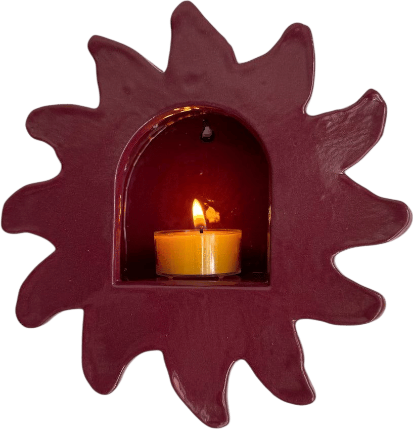 Burgundy Sun Sconce