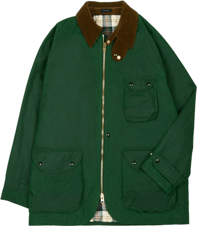 Green Waxed Coverall Jacket