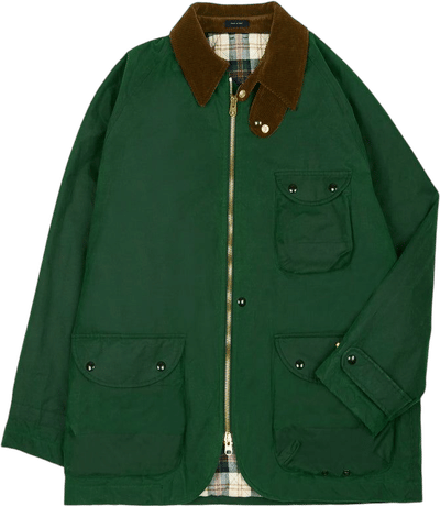 Green Waxed Coverall Jacket