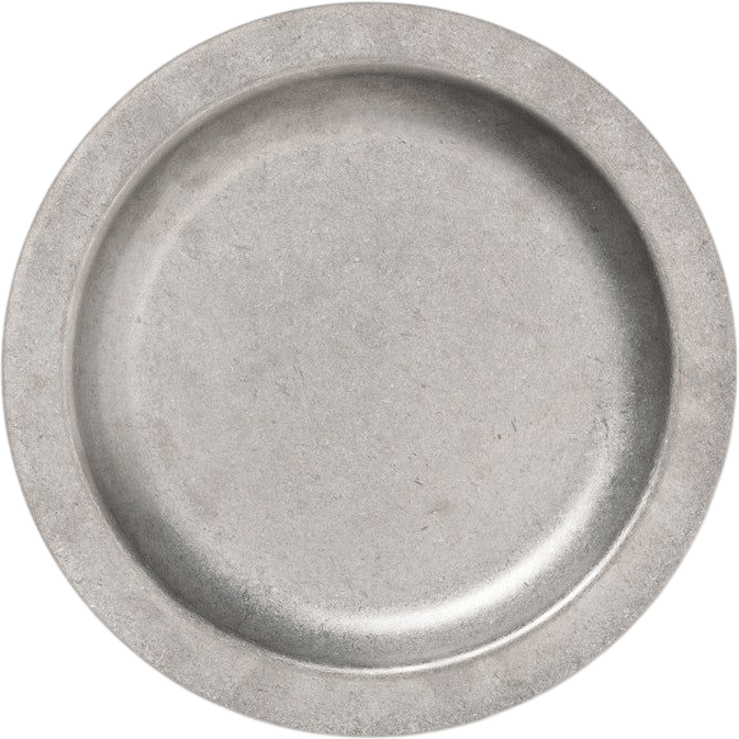 Ferm Living Tumbled Stainless Steel Plates (Set of 4)