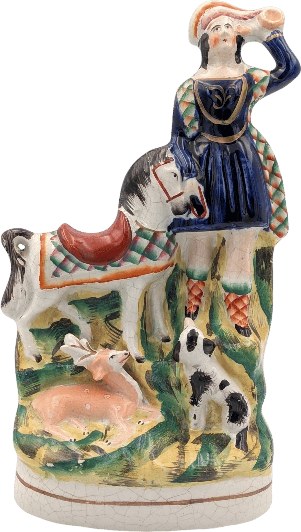 Victorian Staffordshire Hunter Figure