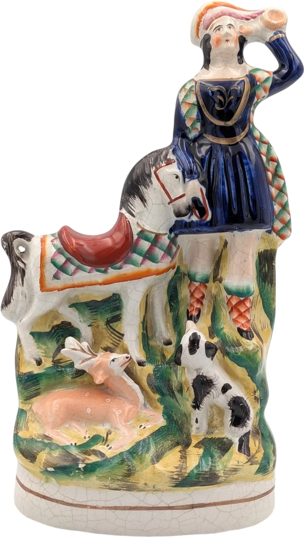 Victorian Staffordshire Hunter Figure