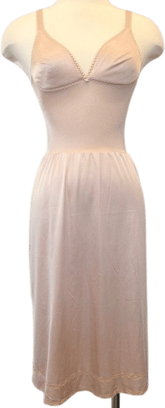 Vintage Olga Stretch Ballerina Ivory Cream Bodysilk Full Slip Dress 32B